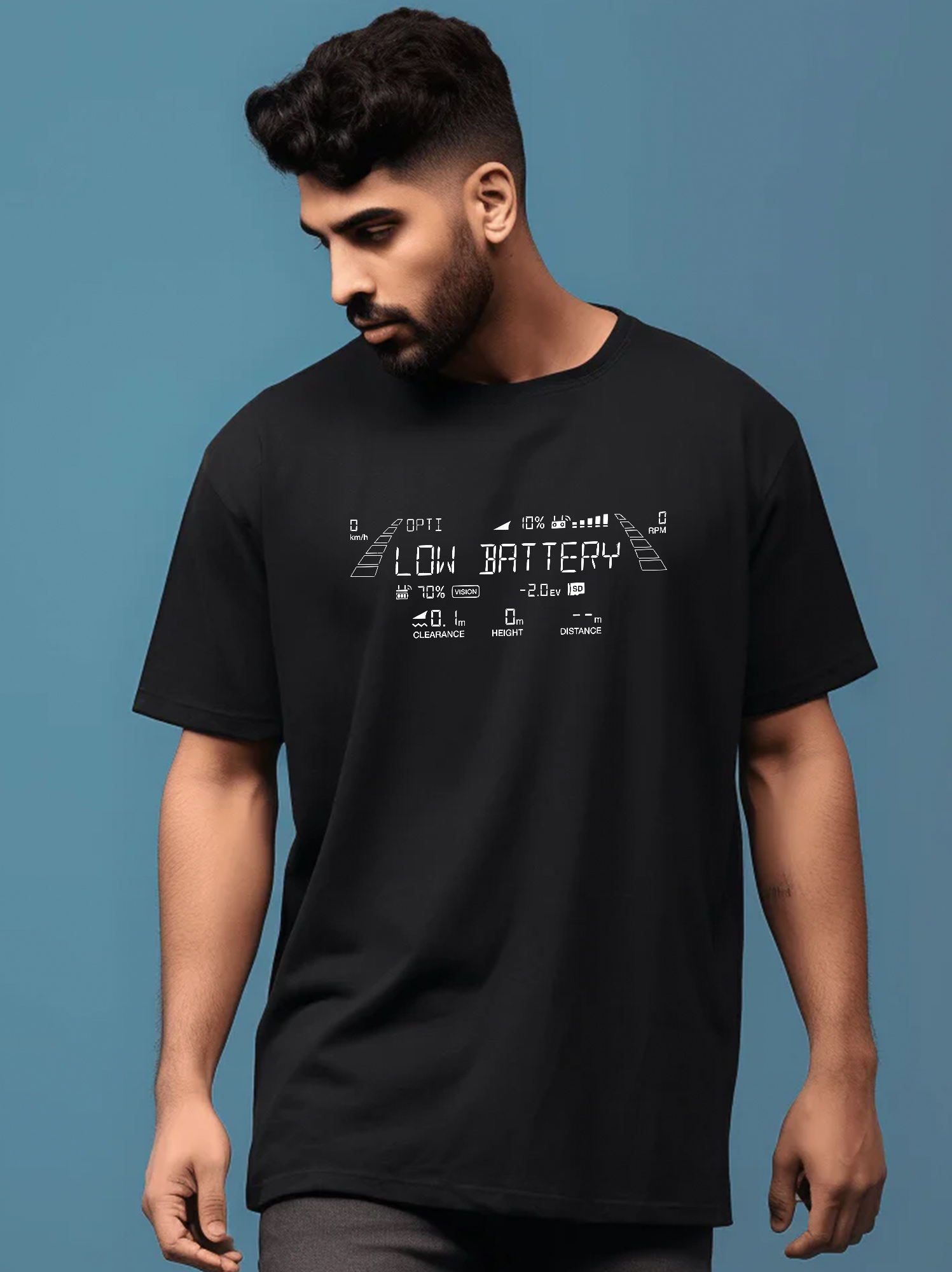 Drone Pilot's Low Battery Alert Oversize Fit Unisex Tee-shirt