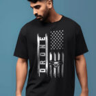 Drone Enthusiast's Flag Oversized fit Unisex Tee shirt