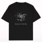 Sky Engineer Blueprint Drone Oversize Fit Unisex Tee-shirt