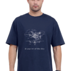 Sky Engineer Blueprint Drone Oversize Fit Unisex Tee-shirt