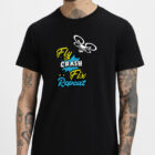 Fly, Crash, Fix, Repeat Cotton Tee-shirt