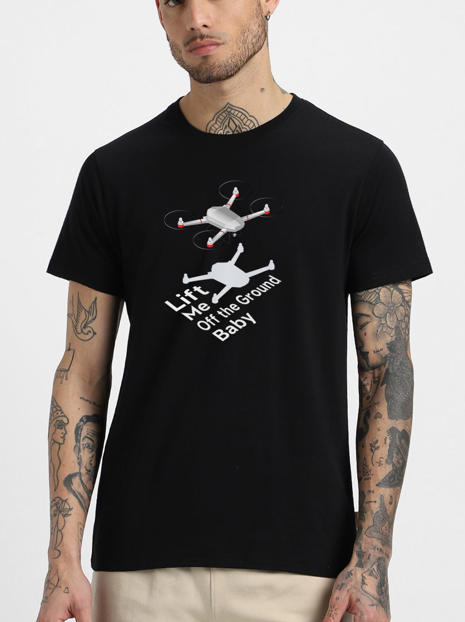 Drone Lift-Off cotton t-shirt